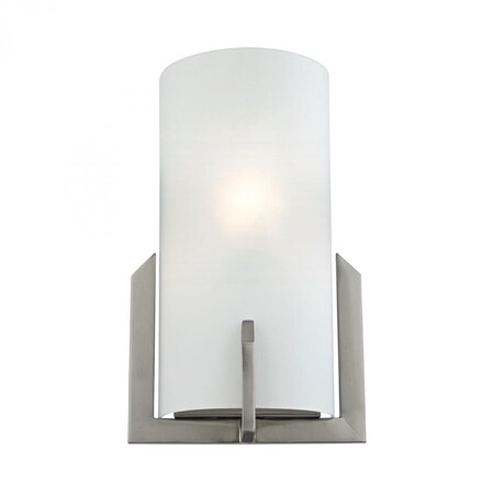 Thomas 1-Light Wall Sconce in Brushed Nickel with White Glass 5111WS/20